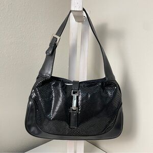 Stone Mountain Black Hobo Shoulder Bag